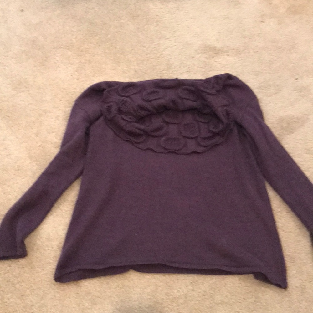 Purple cowl neck sweater